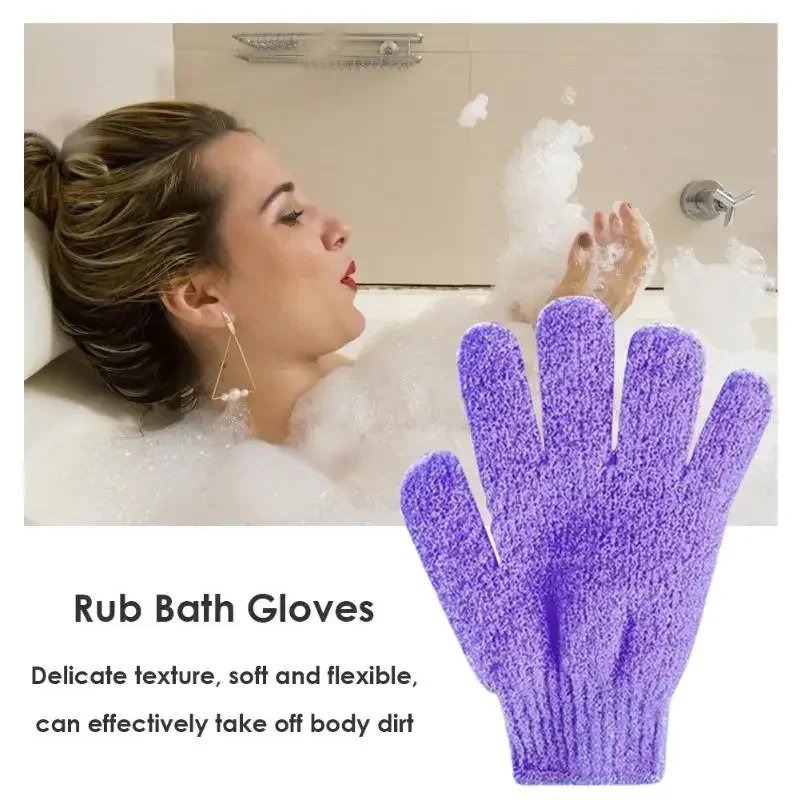Five Fingers Bath Gloves Household Shower Towel Scrub Body Wash Children Home Supply Elastic Wipe Back Bathing Cleaning Gloves
