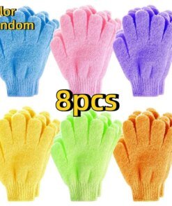 Five Fingers Bath Gloves Household Shower Towel Scrub Body Wash Children Home Supply Elastic Wipe Back Bathing Cleaning Gloves