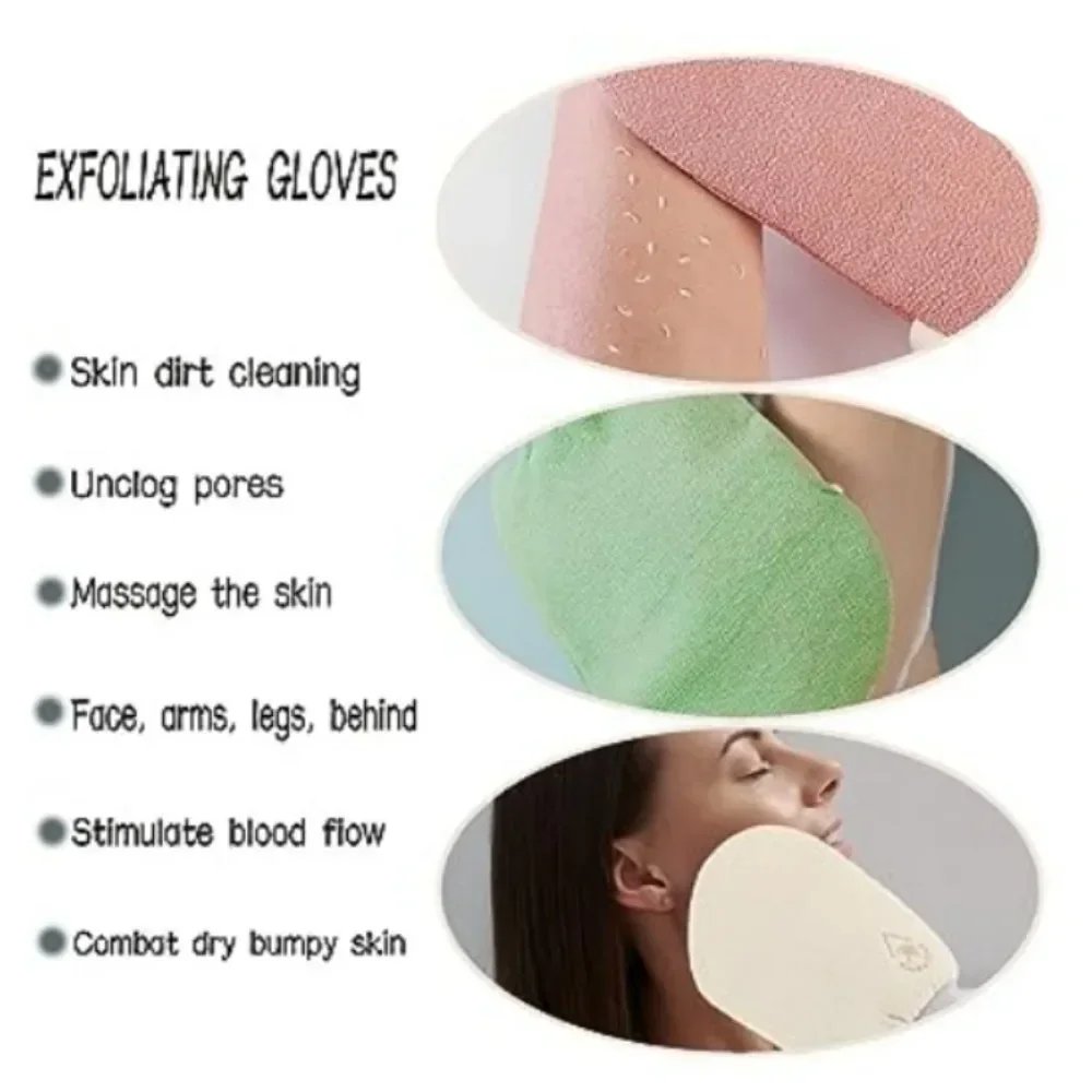 Exfoliating Bath Gloves Body Scrub Gloves SPA Shower Mitt Body Wash Sponge Massager Towel Rub Dead Skin Remover Bathroom Tools Exfoliating Bath Gloves Body Scrub Gloves SPA Shower Mitt Body Wash Sponge Massager Towel Rub Dead Skin Remover Bathroom Tools