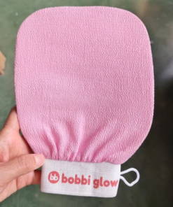 Alternative view of 50pcs Custom Logo Bath Gloves Spa White Body Mitt Scrub Viscose Fiber Morocco Bath Exfoliator Peeling Gloves