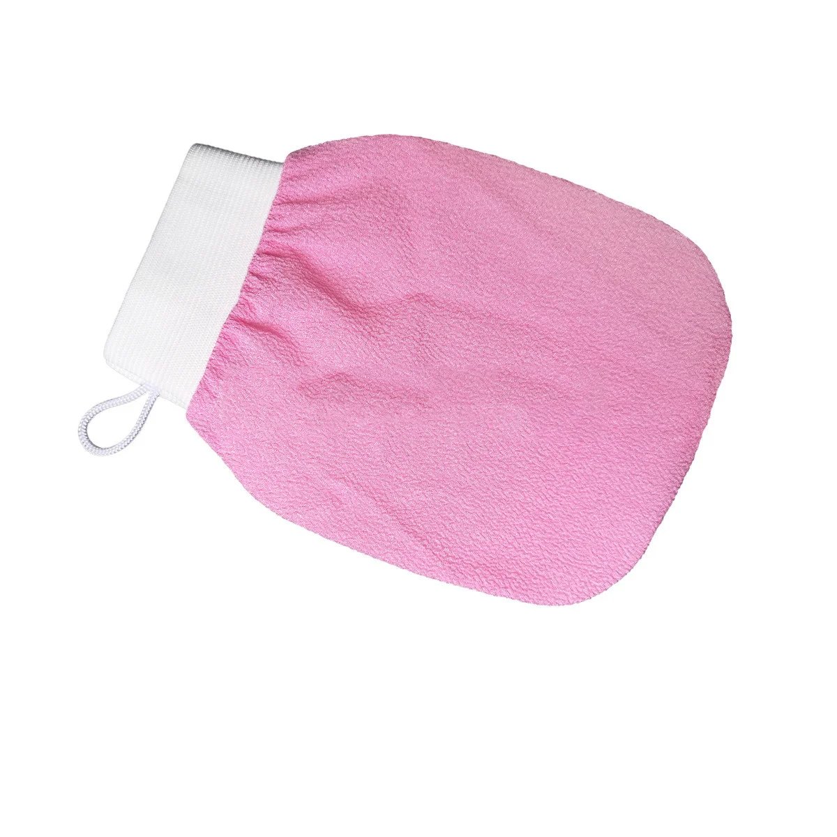 50pcs Custom Logo Bath Gloves Spa White Body Mitt Scrub Viscose Fiber Morocco Bath Exfoliator Peeling Gloves