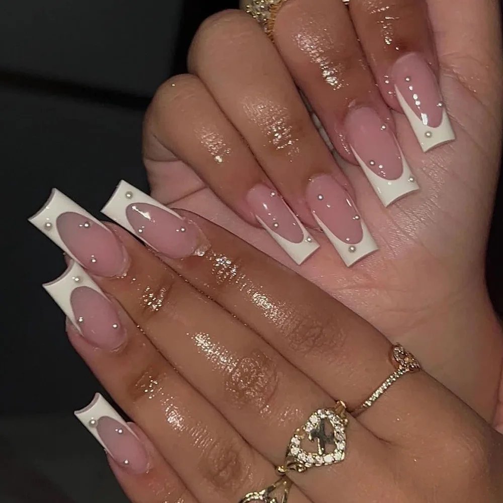 24pcs False Nails with glue butterfly design Long Coffin French Ballerina Fake Nails Full Cover acrylic Nail Tips Press On Nails 24pcs False Nails with glue butterfly design Long Coffin French Ballerina Fake Nails Full Cover acrylic Nail Tips Press On Nails