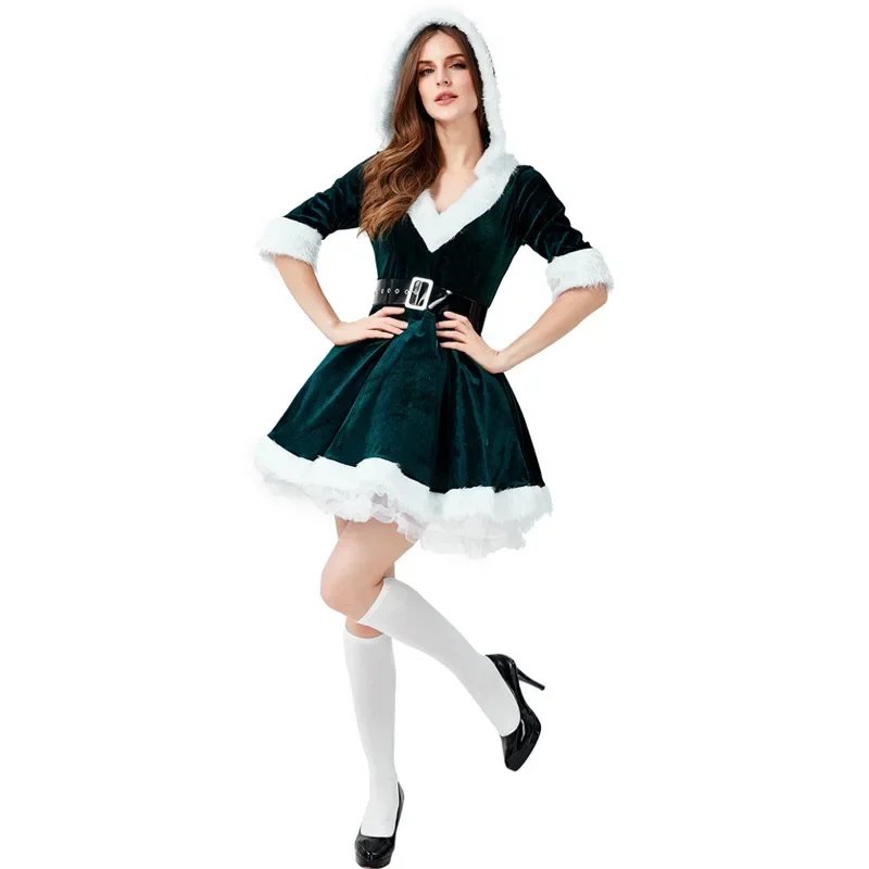 New Year Christmas Fashion Xmas Miss Dress Suit Women Christmas Fancy Sexy Outfits Hoodie Dress Santa Claus Cosplay Costumes New Year Christmas Fashion Xmas Miss Dress Suit Women Christmas Fancy Sexy Outfits Hoodie Dress Santa Claus Cosplay Costumes