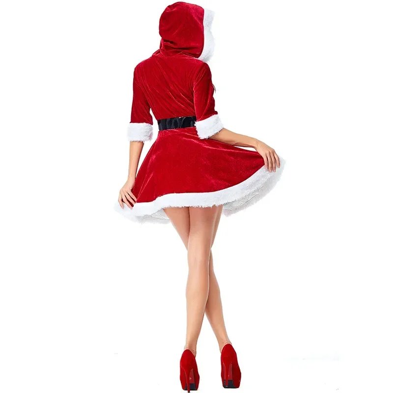 New Year Christmas Fashion Xmas Miss Dress Suit Women Christmas Fancy Sexy Outfits Hoodie Dress Santa Claus Cosplay Costumes New Year Christmas Fashion Xmas Miss Dress Suit Women Christmas Fancy Sexy Outfits Hoodie Dress Santa Claus Cosplay Costumes