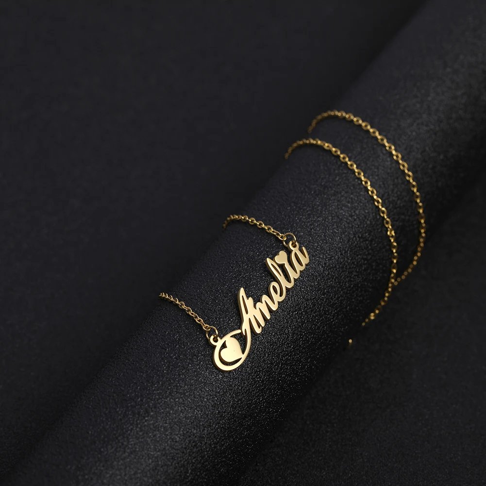 Sipuris Custom Name Necklace Personalized Golden Choker Stainless Steel Necklace For Women Man Customized Jewelry Christmas Gift Sipuris Custom Name Necklace Personalized Golden Choker Stainless Steel Necklace For Women Man Customized Jewelry Christmas Gift