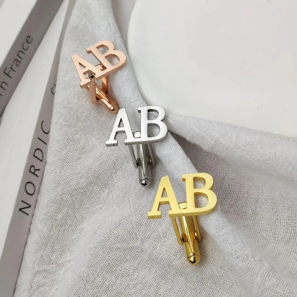 Customized Cufflinks for Men Personalized Name Letter Stainless Steel Jewelry Shirt Cuff Button Gifts Gemelos Para Hombre Camisa Customized Cufflinks for Men Personalized Name Letter Stainless Steel Jewelry Shirt Cuff Button Gifts Gemelos Para Hombre Camisa