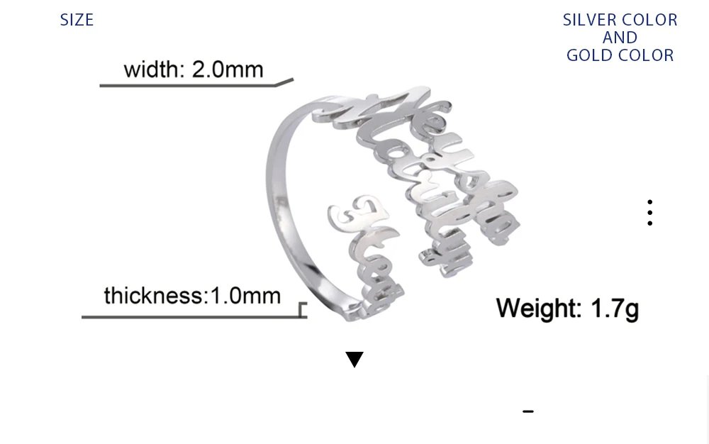 Fishhook Custom Double Name Finger Ring For Women Men Personalized Rings Couple Family Gift Gold Color Stainless Steel Jewelry Fishhook Custom Double Name Finger Ring For Women Men Personalized Rings Couple Family Gift Gold Color Stainless Steel Jewelry