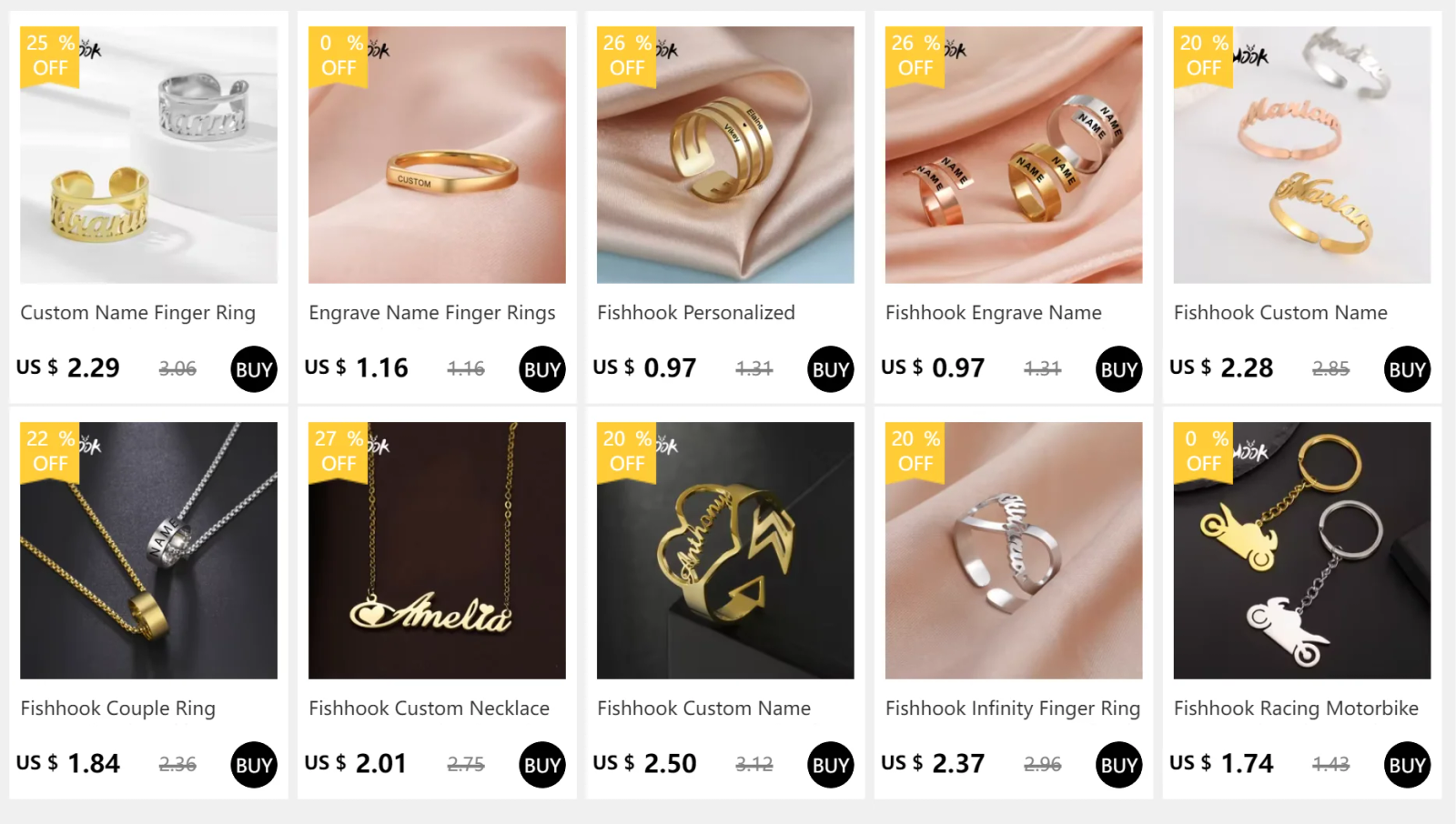 Fishhook Custom Double Name Finger Ring For Women Men Personalized Rings Couple Family Gift Gold Color Stainless Steel Jewelry Fishhook Custom Double Name Finger Ring For Women Men Personalized Rings Couple Family Gift Gold Color Stainless Steel Jewelry