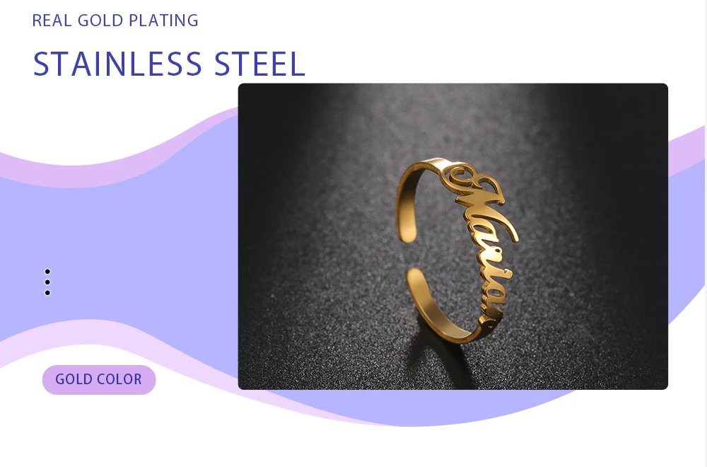 Fishhook Custom Double Name Finger Ring For Women Men Personalized Rings Couple Family Gift Gold Color Stainless Steel Jewelry Fishhook Custom Double Name Finger Ring For Women Men Personalized Rings Couple Family Gift Gold Color Stainless Steel Jewelry
