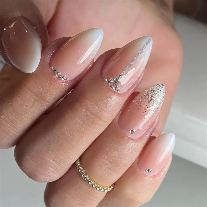 24Pcs False Nails French Manicure Professional Reusable Adhesive Nails For Girls With Design To Stick Gel Red False Nails Tips 24Pcs False Nails French Manicure Professional Reusable Adhesive Nails For Girls With Design To Stick Gel Red False Nails Tips