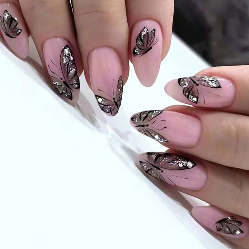 24Pcs False Nails French Manicure Professional Reusable Adhesive Nails For Girls With Design To Stick Gel Red False Nails Tips 24Pcs False Nails French Manicure Professional Reusable Adhesive Nails For Girls With Design To Stick Gel Red False Nails Tips