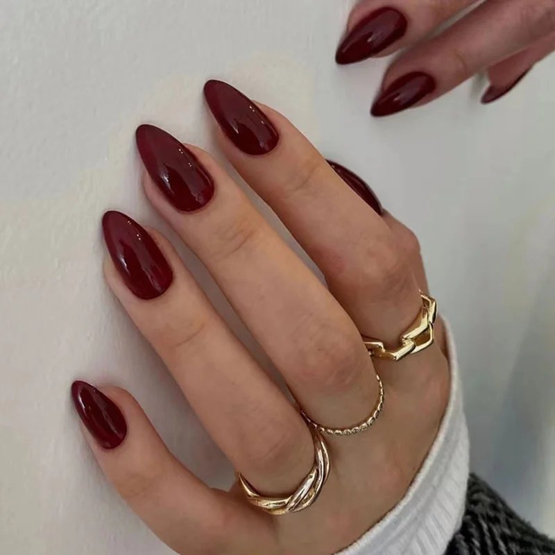 24Pcs False Nails French Manicure Professional Reusable Adhesive Nails For Girls With Design To Stick Gel Red False Nails Tips 24Pcs False Nails French Manicure Professional Reusable Adhesive Nails For Girls With Design To Stick Gel Red False Nails Tips