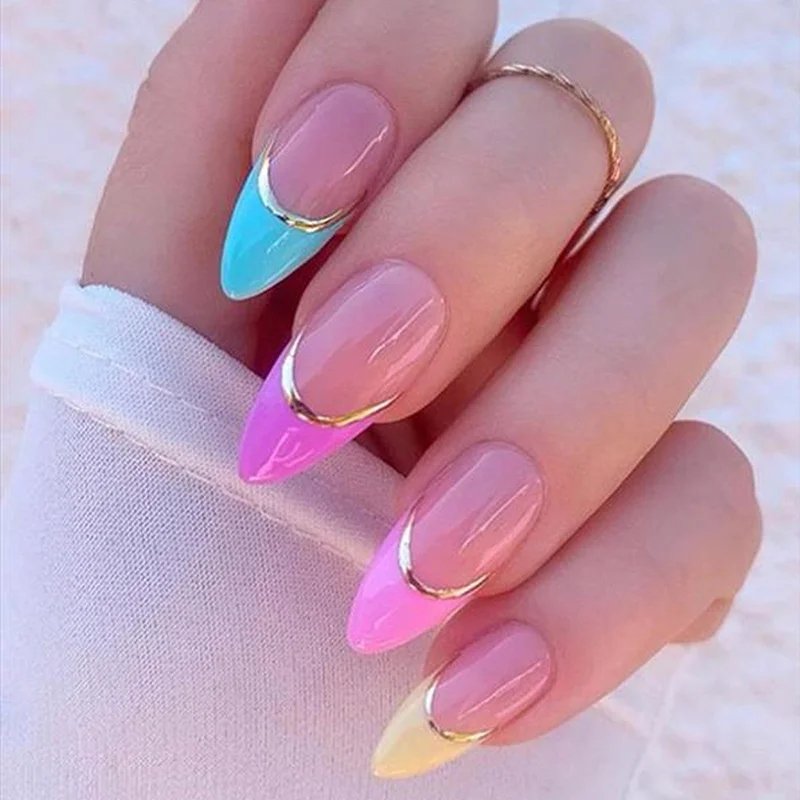 24Pcs False Nails French Manicure Professional Reusable Adhesive Nails For Girls With Design To Stick Gel Red False Nails Tips 24Pcs False Nails French Manicure Professional Reusable Adhesive Nails For Girls With Design To Stick Gel Red False Nails Tips