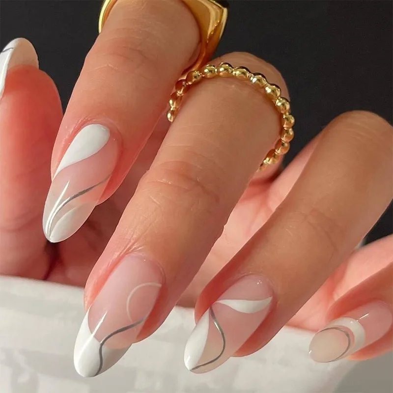 24Pcs False Nails French Manicure Professional Reusable Adhesive Nails For Girls With Design To Stick Gel Red False Nails Tips 24Pcs False Nails French Manicure Professional Reusable Adhesive Nails For Girls With Design To Stick Gel Red False Nails Tips
