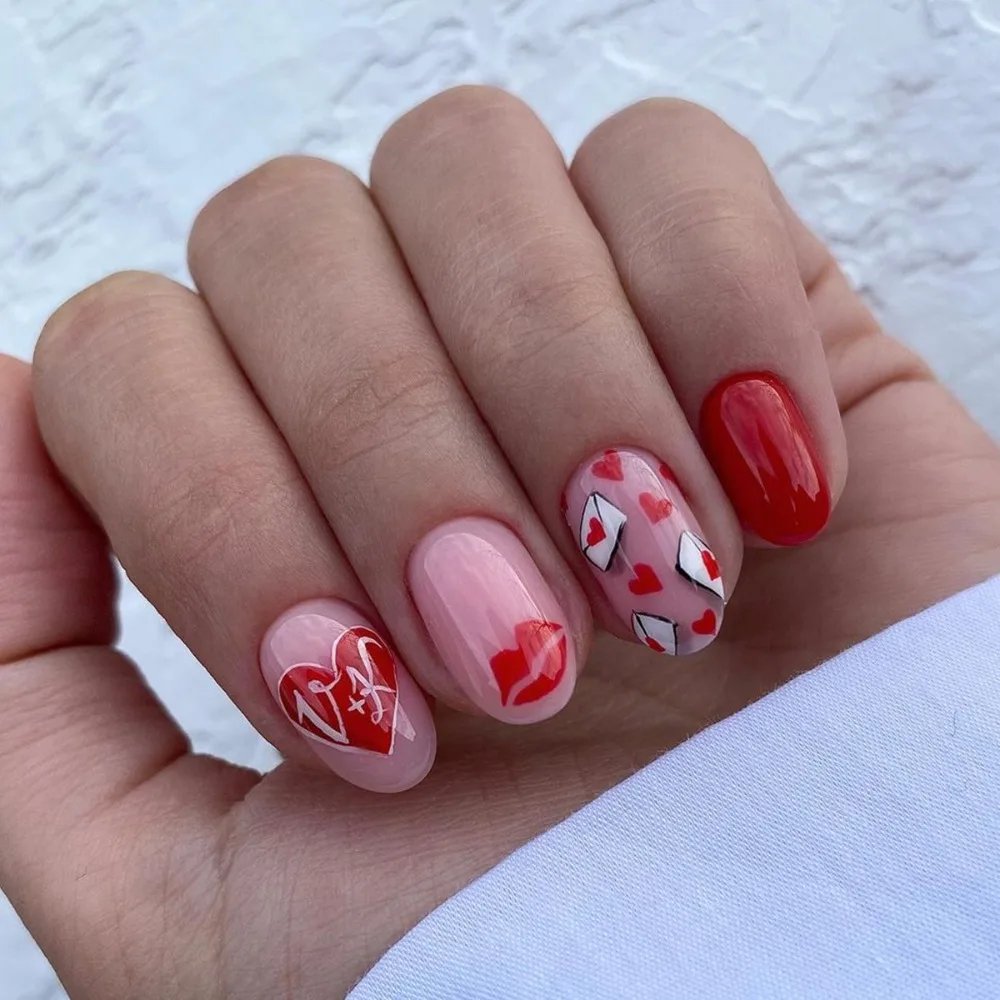 24pcs Red Glitter Fake Nails Almond Christmas Valentine's Day French Ballet Nail Press on False Nails Waterproof Faux Fingernail 24pcs Red Glitter Fake Nails Almond Christmas Valentine's Day French Ballet Nail Press on False Nails Waterproof Faux Fingernail