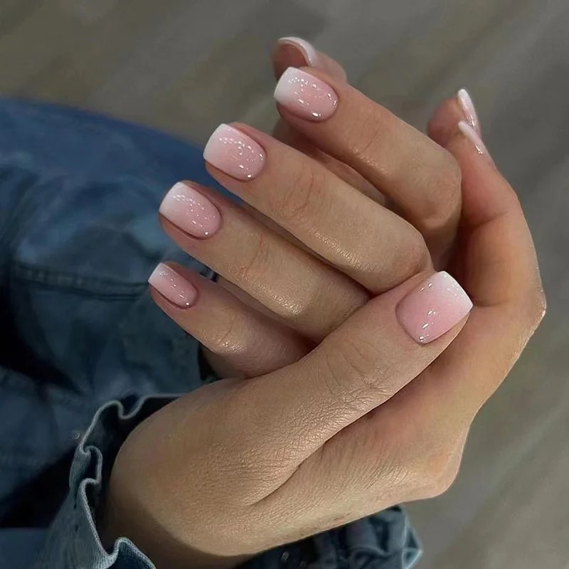 24Pcs Red Heart Nails Fake Wearable Long Almond False Nails Art Acrylic Press on Nails Full Coverage Removable French Fake Nail