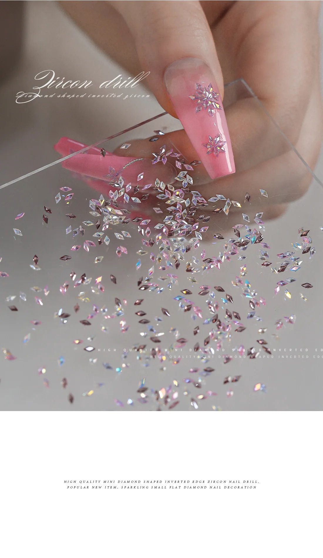 5A Sparkle Mini Zircon Aurora Ice Translucent Cognac Mix Shapes Sharp Diamonds Nail Art Rhinestones Decor Manicure Charms 5A Sparkle Mini Zircon Aurora Ice Translucent Cognac Mix Shapes Sharp Diamonds Nail Art Rhinestones Decor Manicure Charms