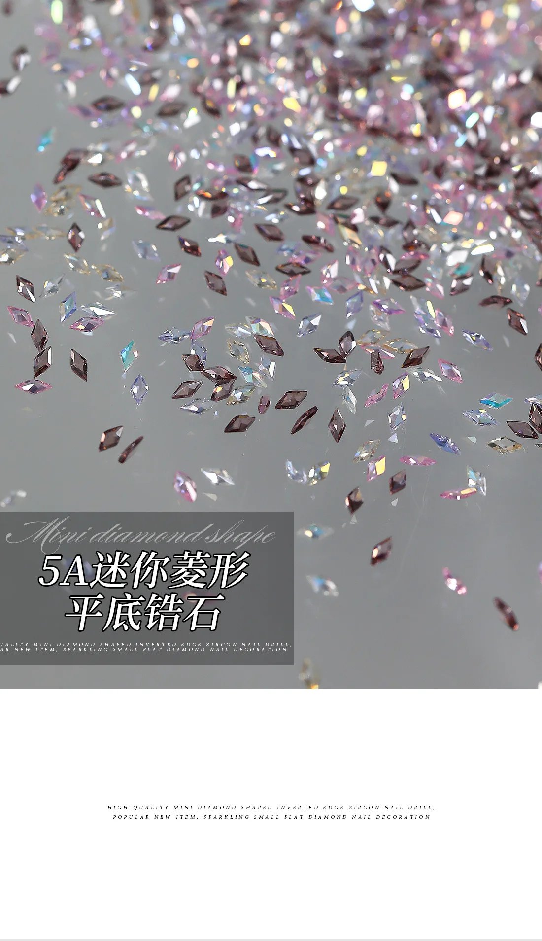 5A Sparkle Mini Zircon Aurora Ice Translucent Cognac Mix Shapes Sharp Diamonds Nail Art Rhinestones Decor Manicure Charms 5A Sparkle Mini Zircon Aurora Ice Translucent Cognac Mix Shapes Sharp Diamonds Nail Art Rhinestones Decor Manicure Charms