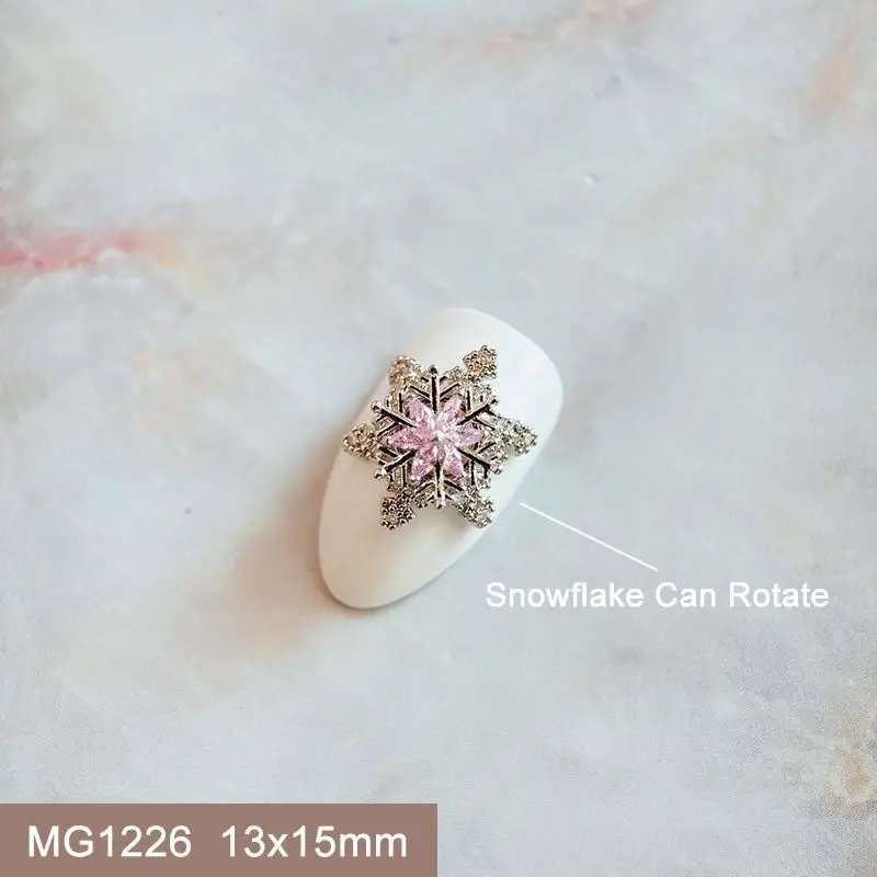 10pcs Xmas Christmas Tree Rotating Snowflakes Zircon Nail Art Manicure Nails Accessories DIY Nail Decorations Supplies Charms 10pcs Xmas Christmas Tree Rotating Snowflakes Zircon Nail Art Manicure Nails Accessories DIY Nail Decorations Supplies Charms