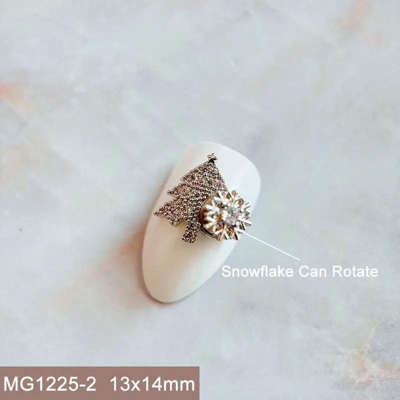 10pcs Xmas Christmas Tree Rotating Snowflakes Zircon Nail Art Manicure Nails Accessories DIY Nail Decorations Supplies Charms 10pcs Xmas Christmas Tree Rotating Snowflakes Zircon Nail Art Manicure Nails Accessories DIY Nail Decorations Supplies Charms