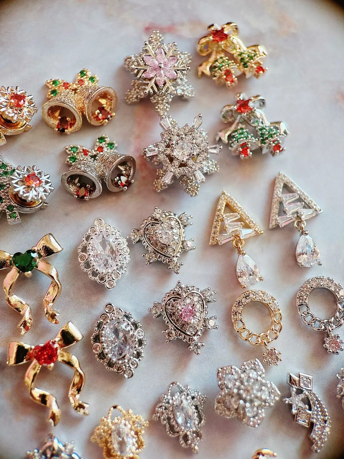 10pcs Xmas Christmas Tree Rotating Snowflakes Zircon Nail Art Manicure Nails Accessories DIY Nail Decorations Supplies Charms 10pcs Xmas Christmas Tree Rotating Snowflakes Zircon Nail Art Manicure Nails Accessories DIY Nail Decorations Supplies Charms