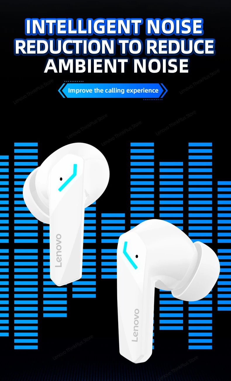 Choice Lenovo GM2 Pro Earphone Bluetooth Headphones with Mic 9D Stereo Pro 6 Earbuds for Xiaomi Samsung Android Wireless Headset