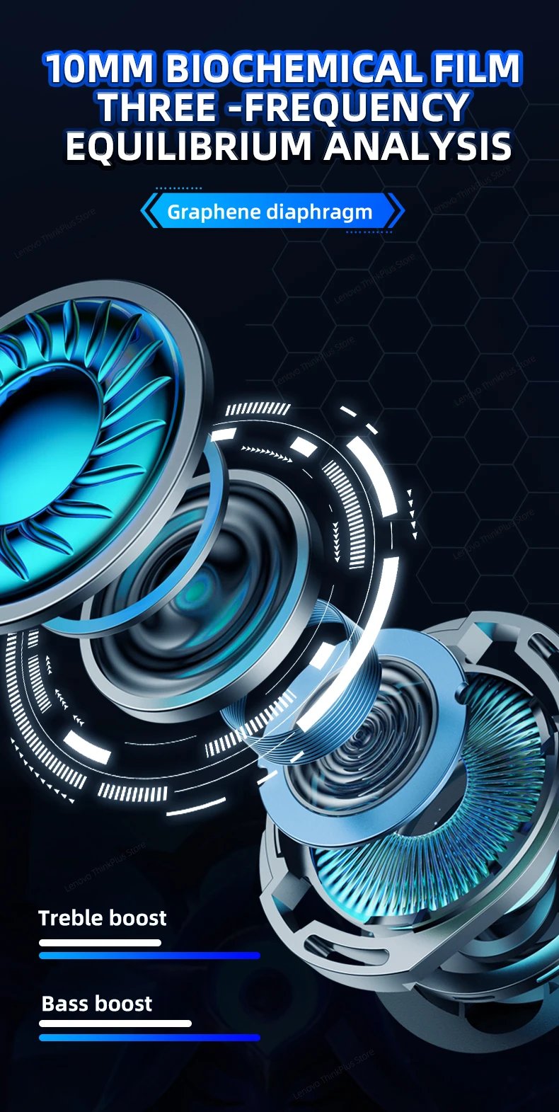 Choice Lenovo GM2 Pro Earphone Bluetooth Headphones with Mic 9D Stereo Pro 6 Earbuds for Xiaomi Samsung Android Wireless Headset