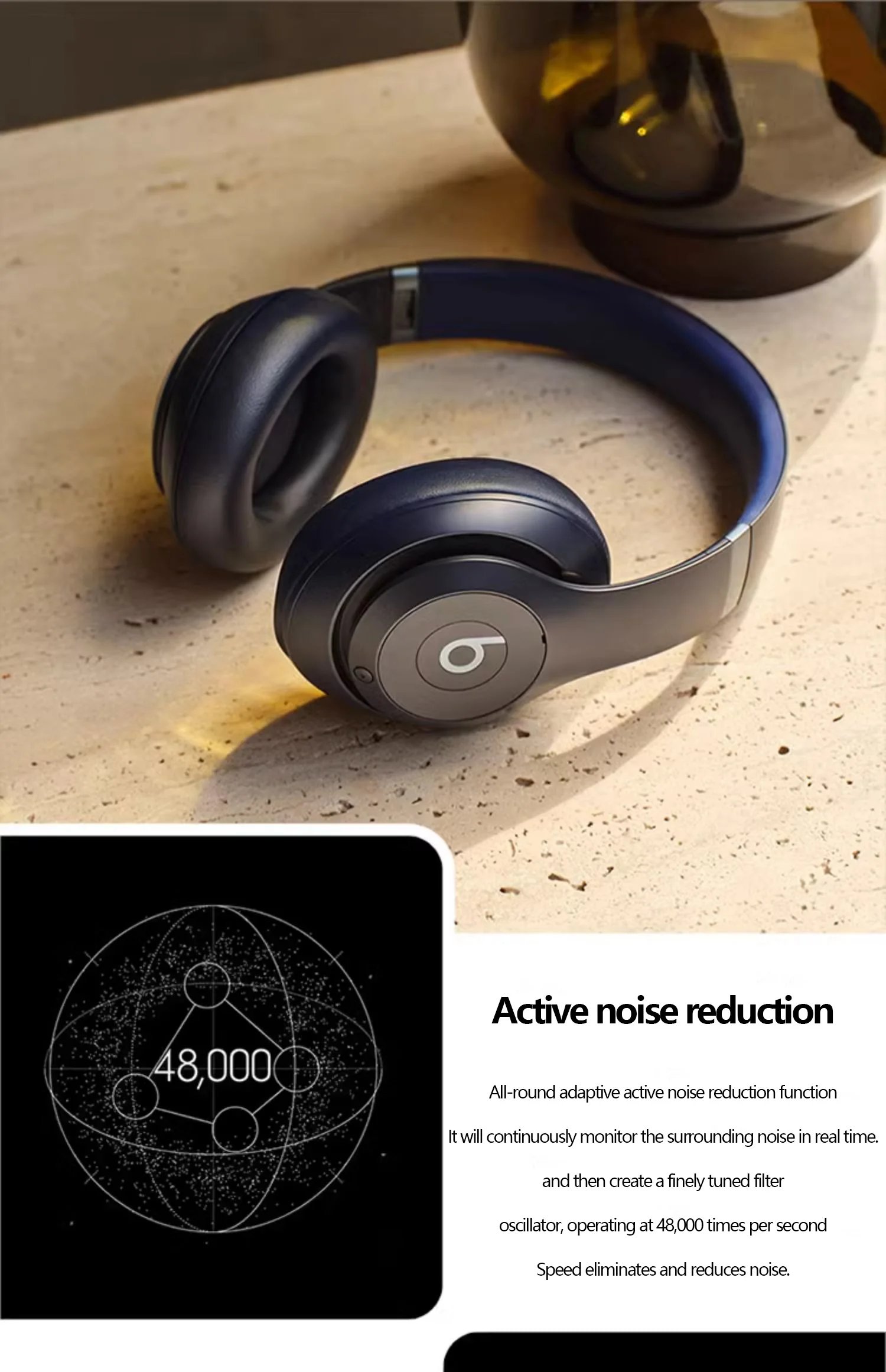 Beats Studio Pro head-mounted active noise reduction wireless Bluetooth headset headset music game hearing aid headset earphones