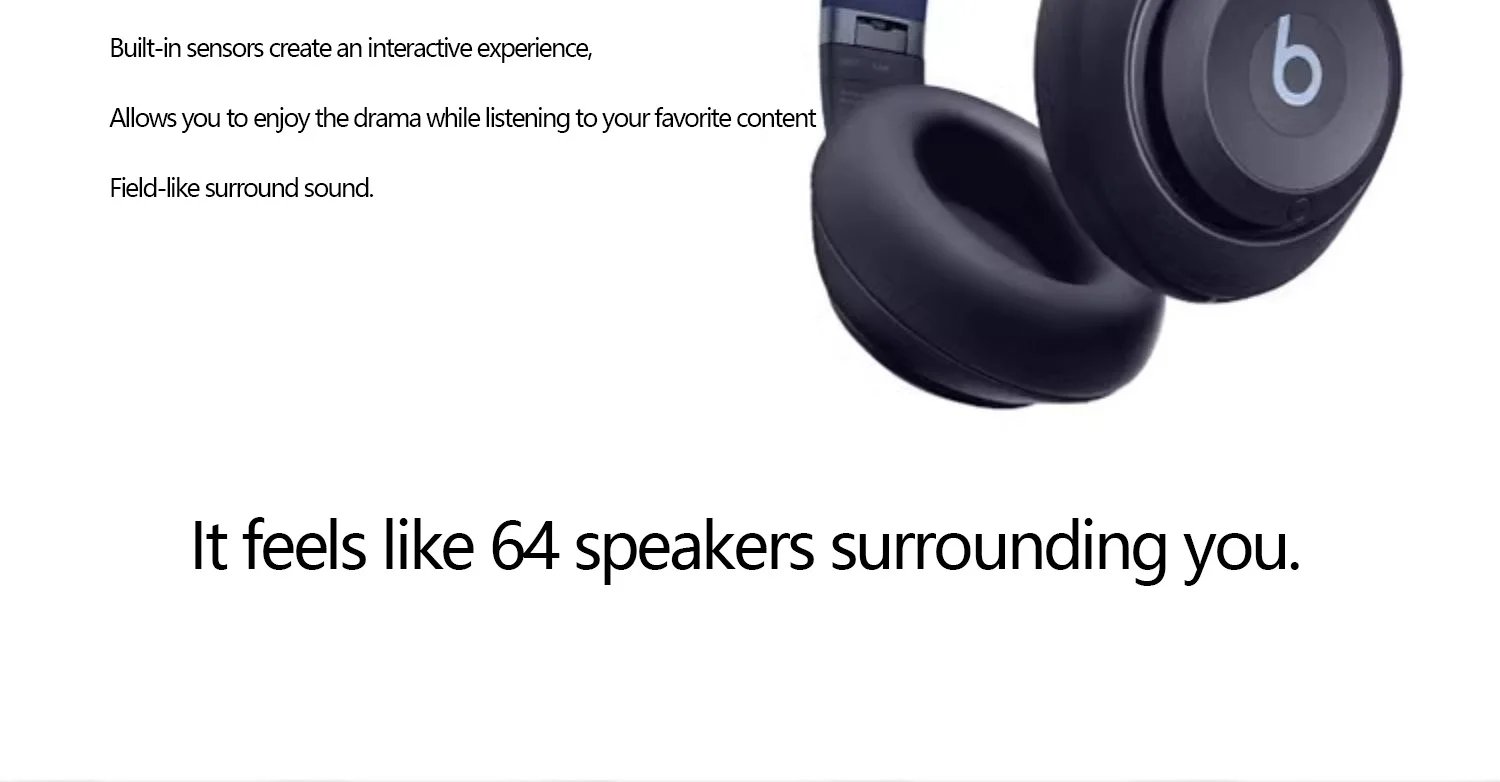 Beats Studio Pro head-mounted active noise reduction wireless Bluetooth headset headset music game hearing aid headset earphones